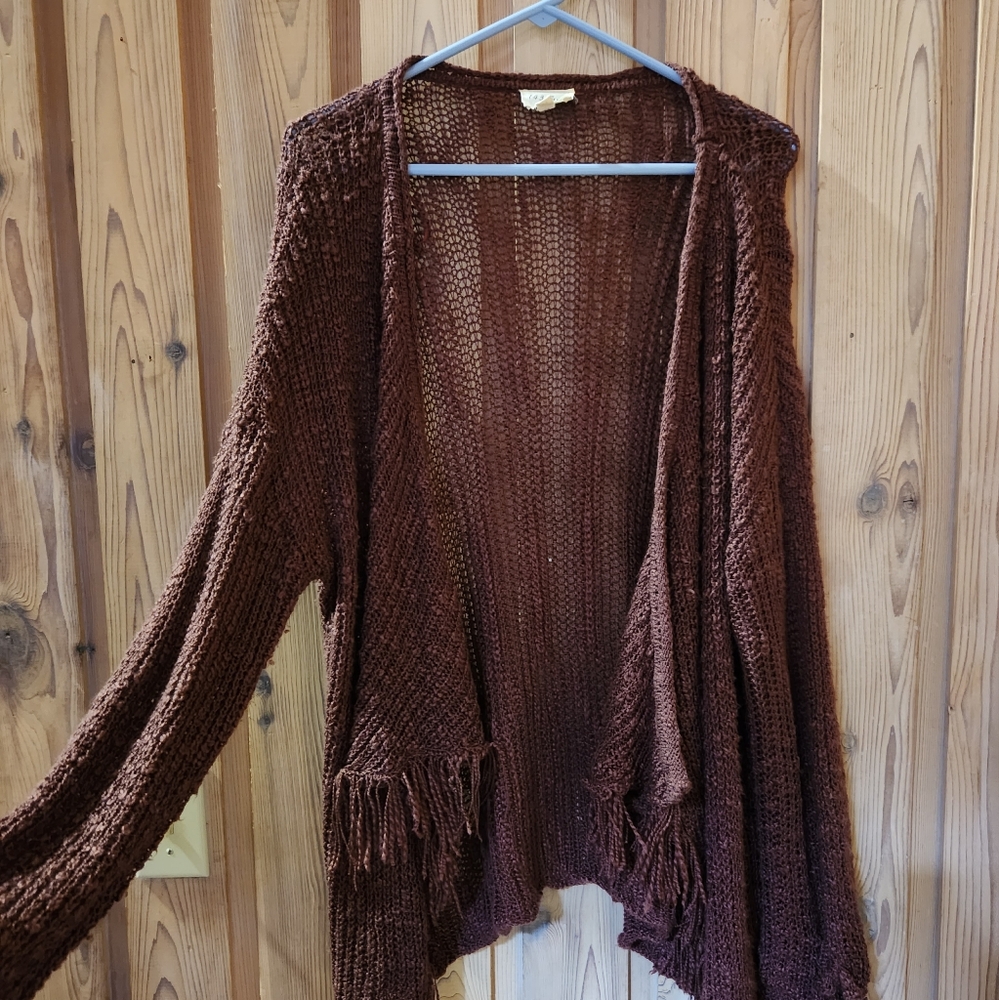 Brown sweater cardigan
